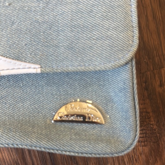 Dior Blue and White Clutch with Wave Design - Picture 2 of 6